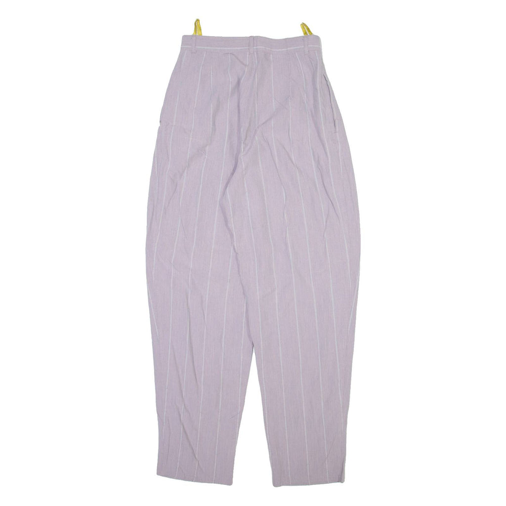 FASHION FOR FUN Womens Trousers Purple Relaxed Tapered W25 L28