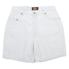 FADED GLORY Womens White Cotton Denim Shorts M W30 Classic Fit Casual Summer