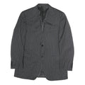 CANALI Mens Grey Pinstripe Classic Jacket M Cotton Button Formal Workwear