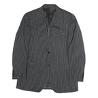 CANALI Mens Grey Pinstripe Classic Jacket M Cotton Button Formal Workwear