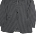 CANALI Mens Grey Pinstripe Classic Jacket M Cotton Button Formal Workwear