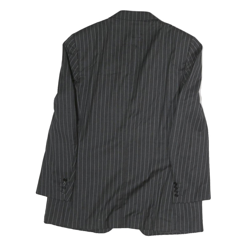 CANALI Mens Grey Pinstripe Classic Jacket M Cotton Button Formal Workwear