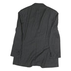 CANALI Mens Grey Pinstripe Classic Jacket M Cotton Button Formal Workwear