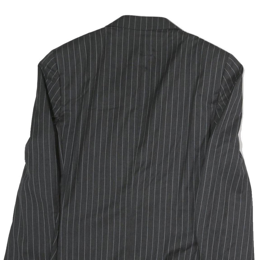 CANALI Mens Grey Pinstripe Classic Jacket M Cotton Button Formal Workwear