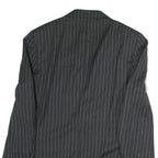 CANALI Mens Grey Pinstripe Classic Jacket M Cotton Button Formal Workwear