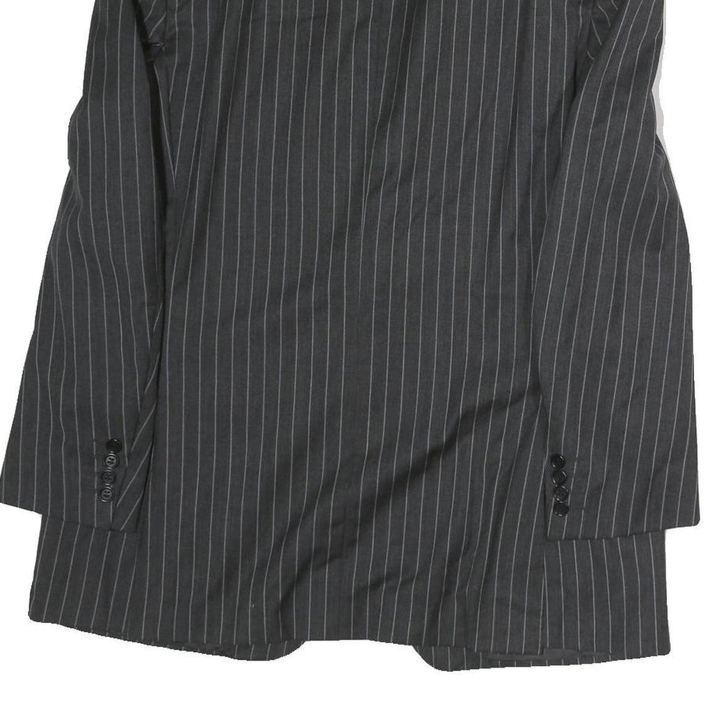 CANALI Mens Grey Pinstripe Classic Jacket M Cotton Button Formal Workwear