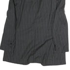 CANALI Mens Grey Pinstripe Classic Jacket M Cotton Button Formal Workwear