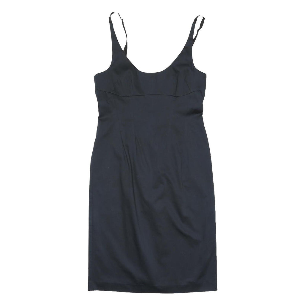 OASIS Womens Black Bodycon Polyester Blend Sleeveless Midi Dress UK 14 Elegant