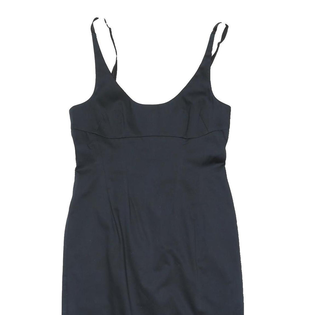OASIS Womens Black Bodycon Polyester Blend Sleeveless Midi Dress UK 14 Elegant