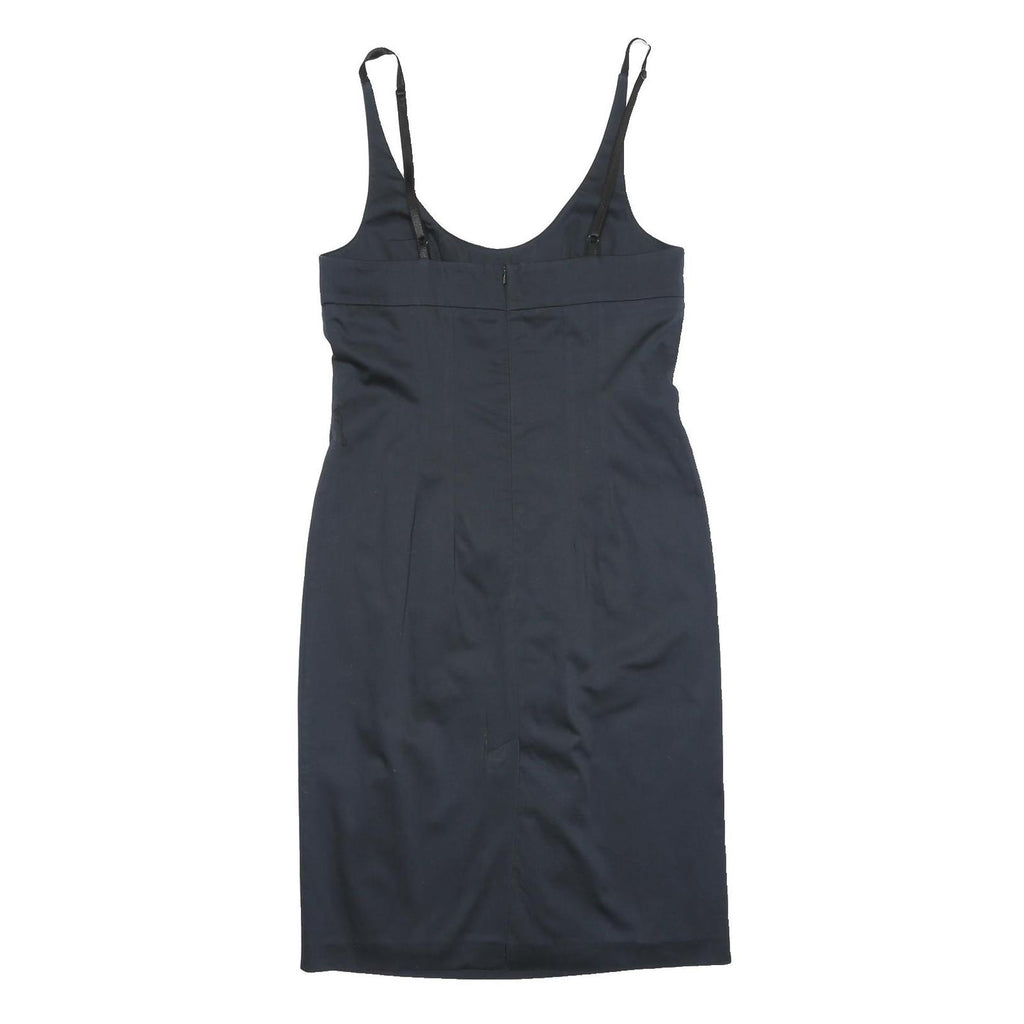 OASIS Womens Black Bodycon Polyester Blend Sleeveless Midi Dress UK 14 Elegant