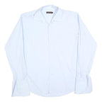 PIERRE CARDIN Mens White Shirt L Cotton Blend Long Sleeve Classic Fit Button