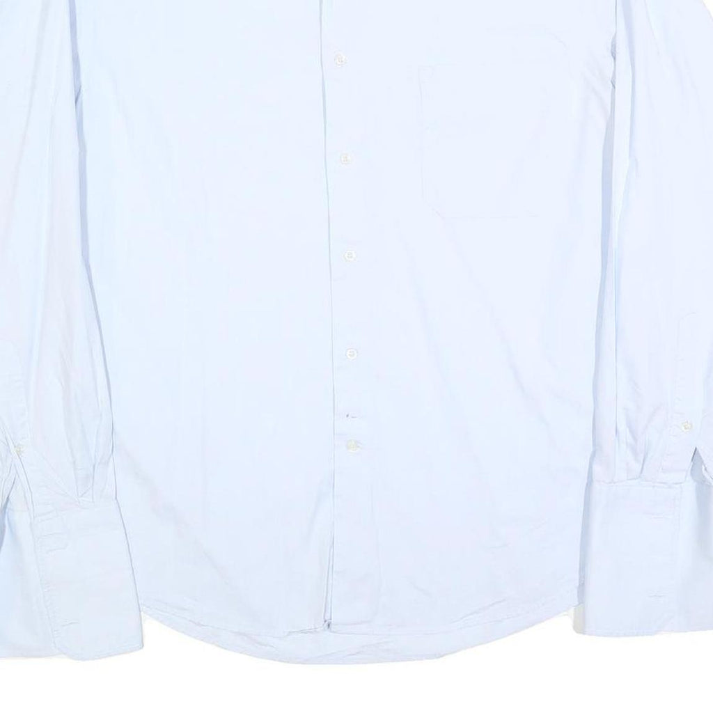 PIERRE CARDIN Mens White Shirt L Cotton Blend Long Sleeve Classic Fit Button