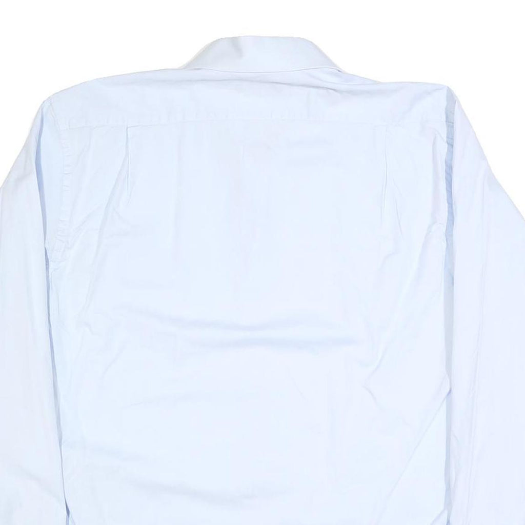 PIERRE CARDIN Mens White Shirt L Cotton Blend Long Sleeve Classic Fit Button