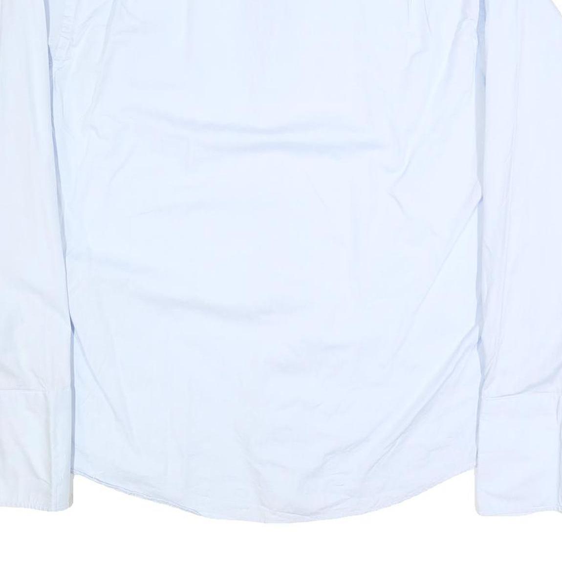 PIERRE CARDIN Mens White Shirt L Cotton Blend Long Sleeve Classic Fit Button