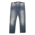 TOMMY HILFIGER Mens Jeans Blue Slim Straight Denim Medium W32 L28 Casual Zip
