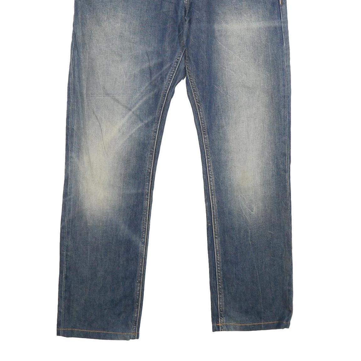 TOMMY HILFIGER Mens Jeans Blue Slim Straight Denim Medium W32 L28 Casual Zip