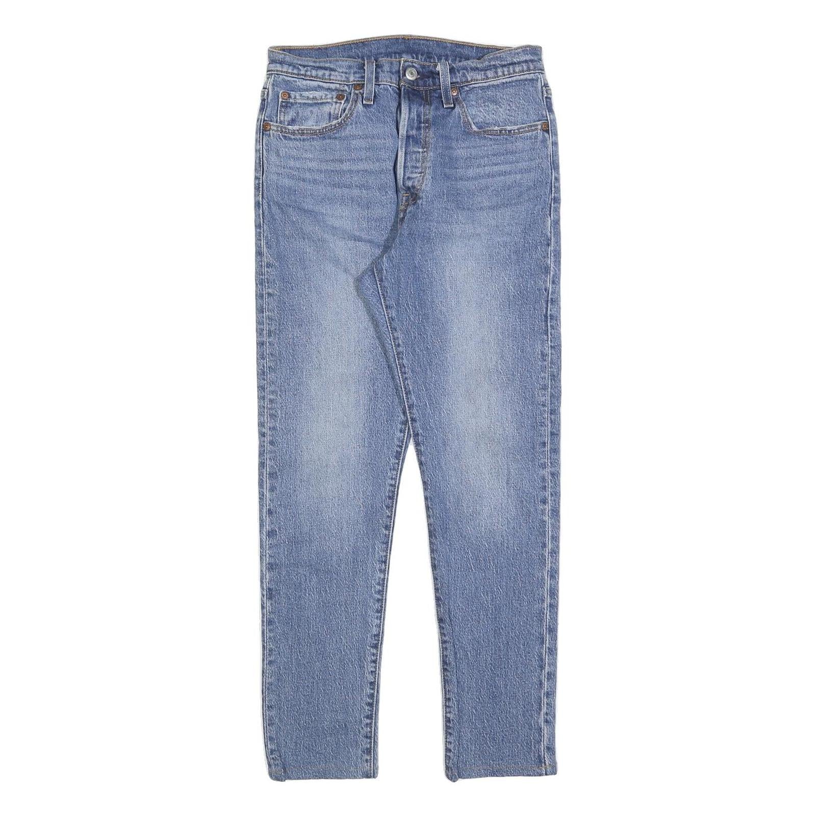 LEVI'S 501S Womens Jeans Blue Slim Skinny Denim Light W27 L27 Zip