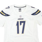 NIKE Womens White Chargers 17 Sports Football T-Shirt M Short Sleeve V-Neck
