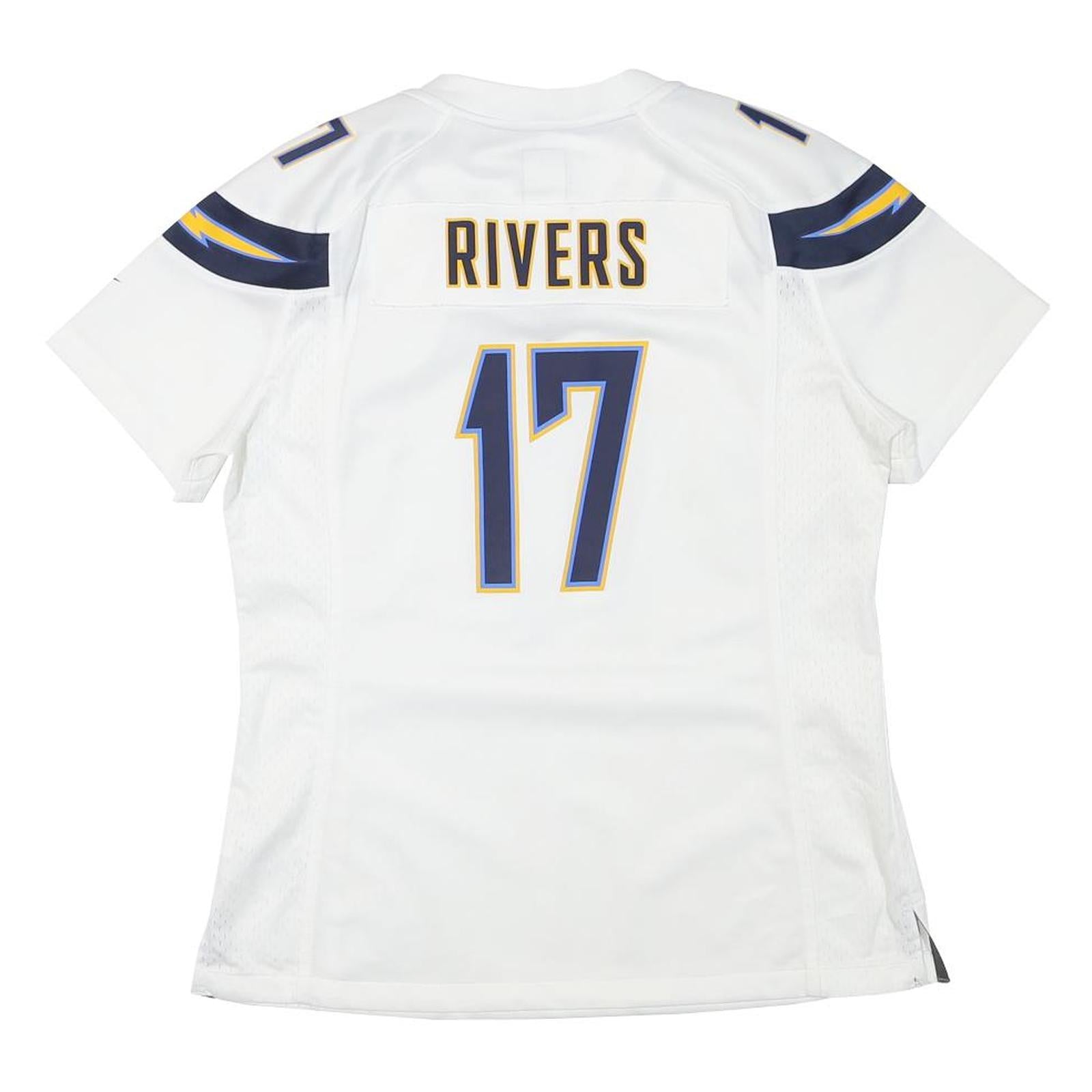 NIKE Womens White Chargers 17 Sports Football T-Shirt M Short Sleeve V-Neck