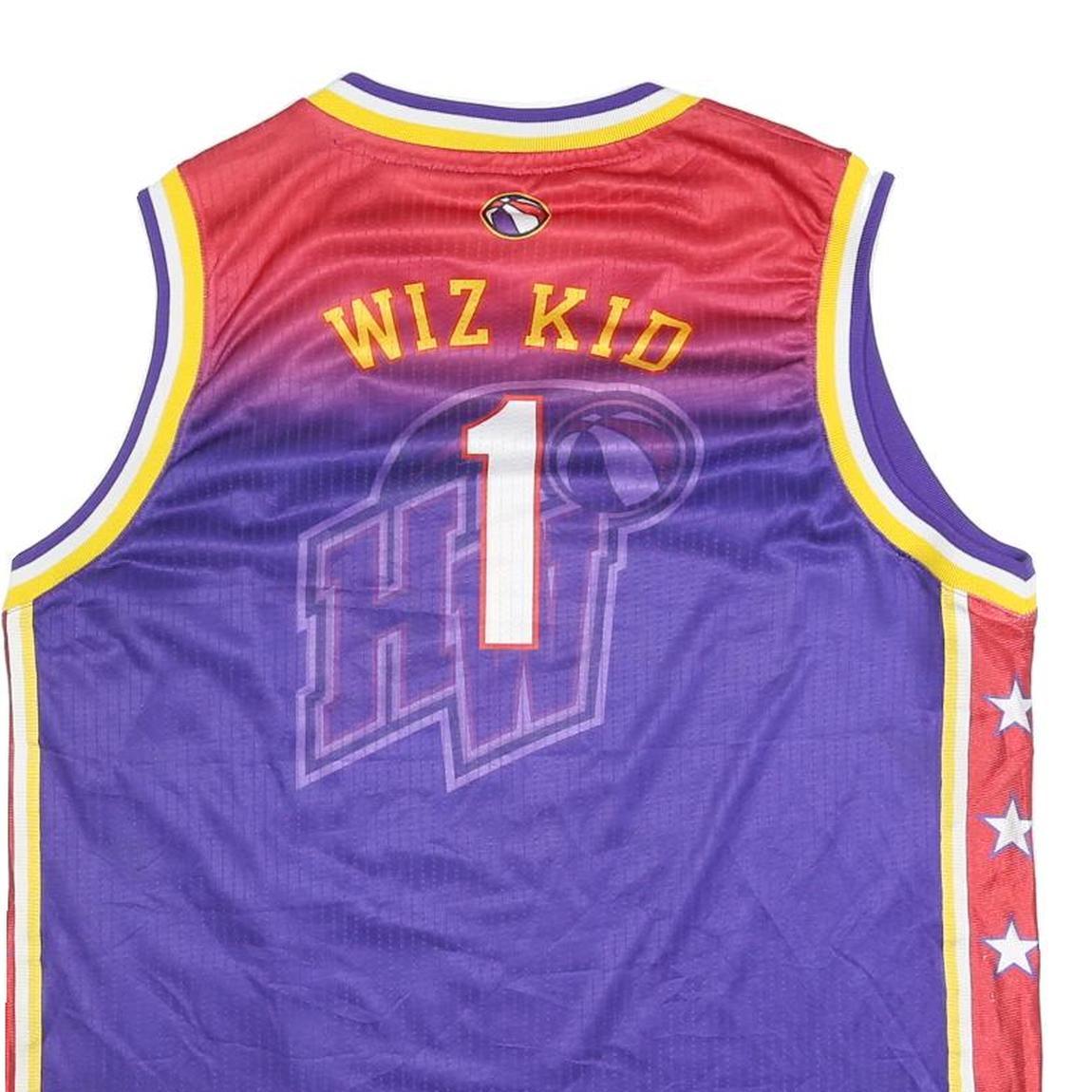 Mens Purple & Red Harlem Wizards Basketball Jersey XL Sleeveless V-Neck Sports