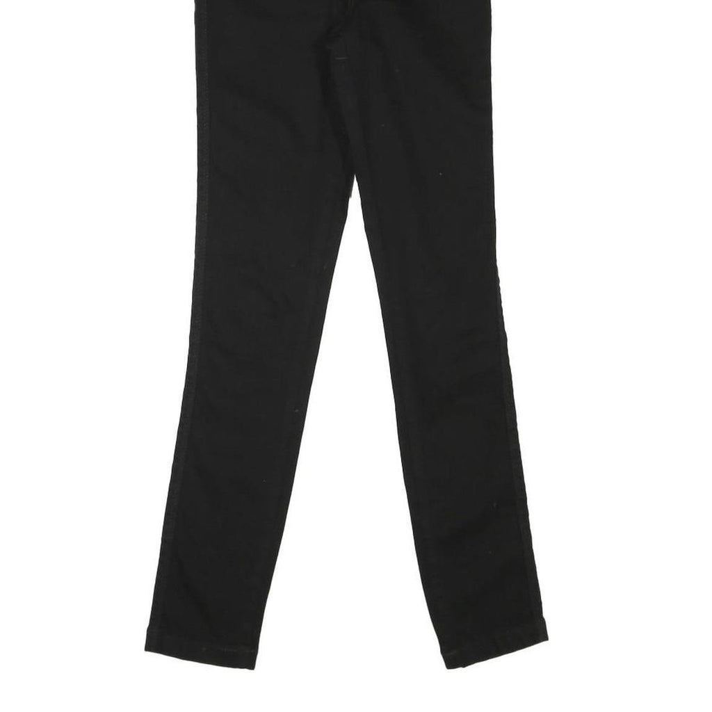 U.S. POLO ASSN Womens Regular Black Skinny Denim Dark W24 L28 Zip Cotton Blend