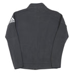 ADIDAS Mens Black Jacket S Polyester Blend Zip Plain Sportswear Lightweight