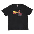 Supreme Thrasher Back Tail Mens Black Skateboard Graphic T-Shirt L Short Sleeve