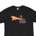 Supreme Thrasher Back Tail Mens Black Skateboard Graphic T-Shirt L Short Sleeve