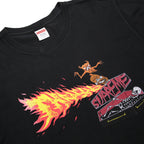 Supreme Thrasher Back Tail Mens Black Skateboard Graphic T-Shirt L Short Sleeve