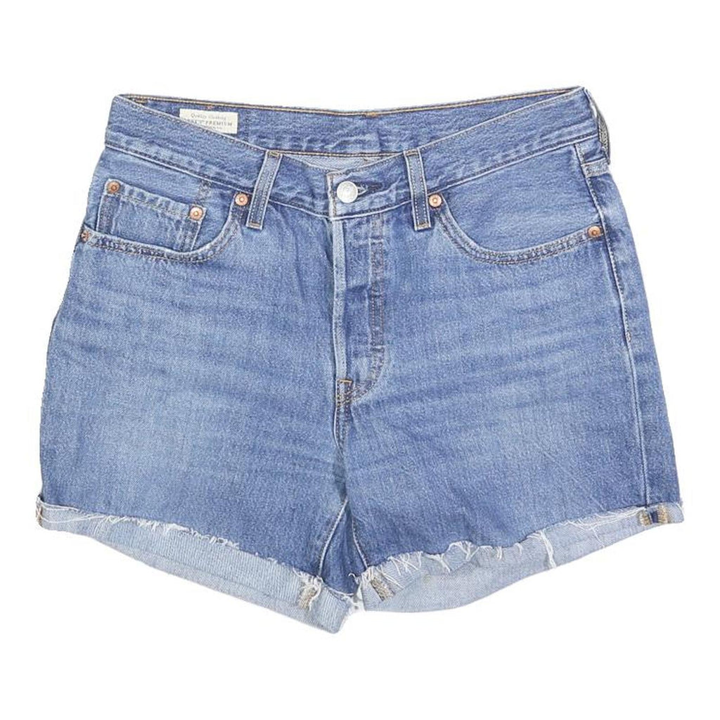 LEVI'S Womens Denim Blue Casual Cut-Off Shorts M W30 Raw Hem