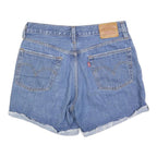 LEVI'S Womens Denim Blue Casual Cut-Off Shorts M W30 Raw Hem