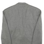 HUGO BOSS Mens Grey & Black Classic Cashmere Jacket L Woven Button Blazer
