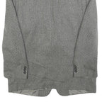 HUGO BOSS Mens Grey & Black Classic Cashmere Jacket L Woven Button Blazer