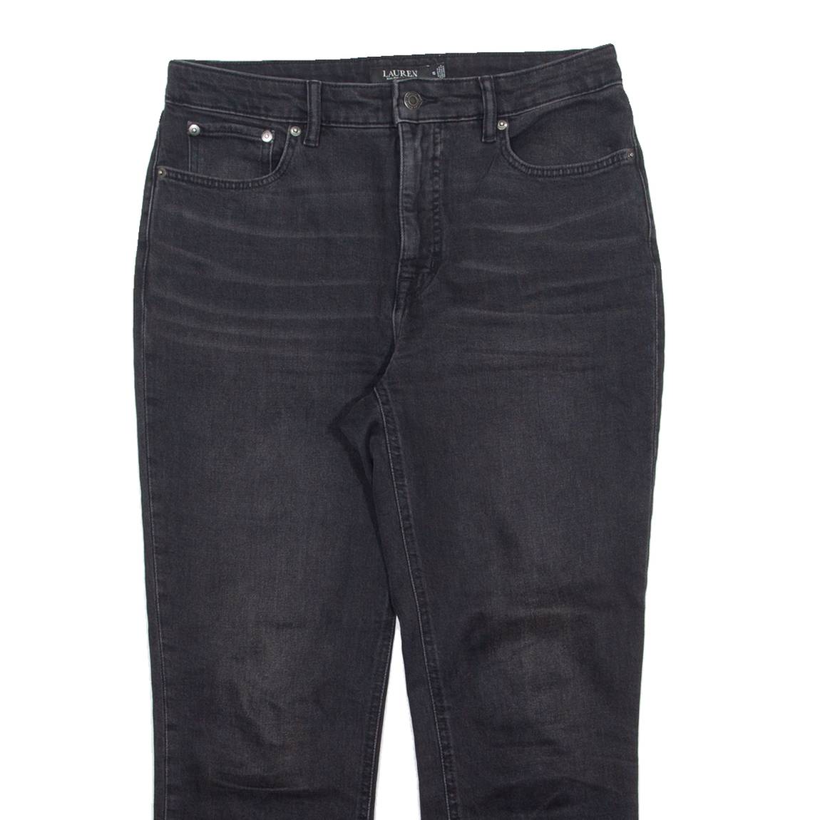 LAUREN RALPH LAUREN Womens Jeans Black Regular Straight W32 L26