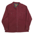 ST JOHNS BAY Mens Maroon Shirt L Button Pocket Classic Style Easy Wear