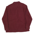 ST JOHNS BAY Mens Maroon Shirt L Button Pocket Classic Style Easy Wear