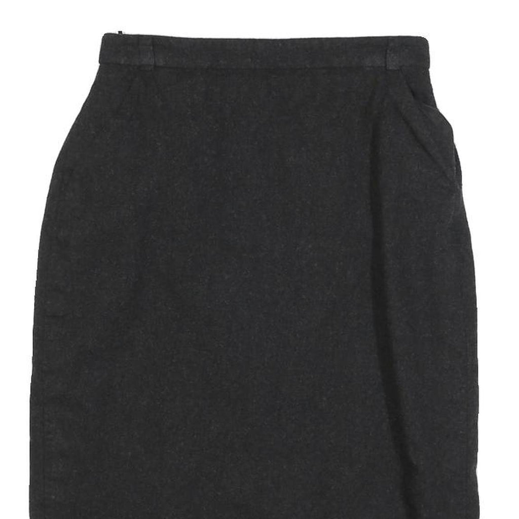 MAX MARA Womens Black Wool Pencil Knee Length Skirt UK 6 Elegant Formal Classic