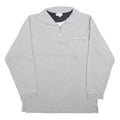 CHALET Mens Grey Cotton Blend Sweatshirt XL Collar Zip Pocket Casual Pullover