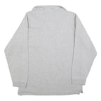 CHALET Mens Grey Cotton Blend Sweatshirt XL Collar Zip Pocket Casual Pullover