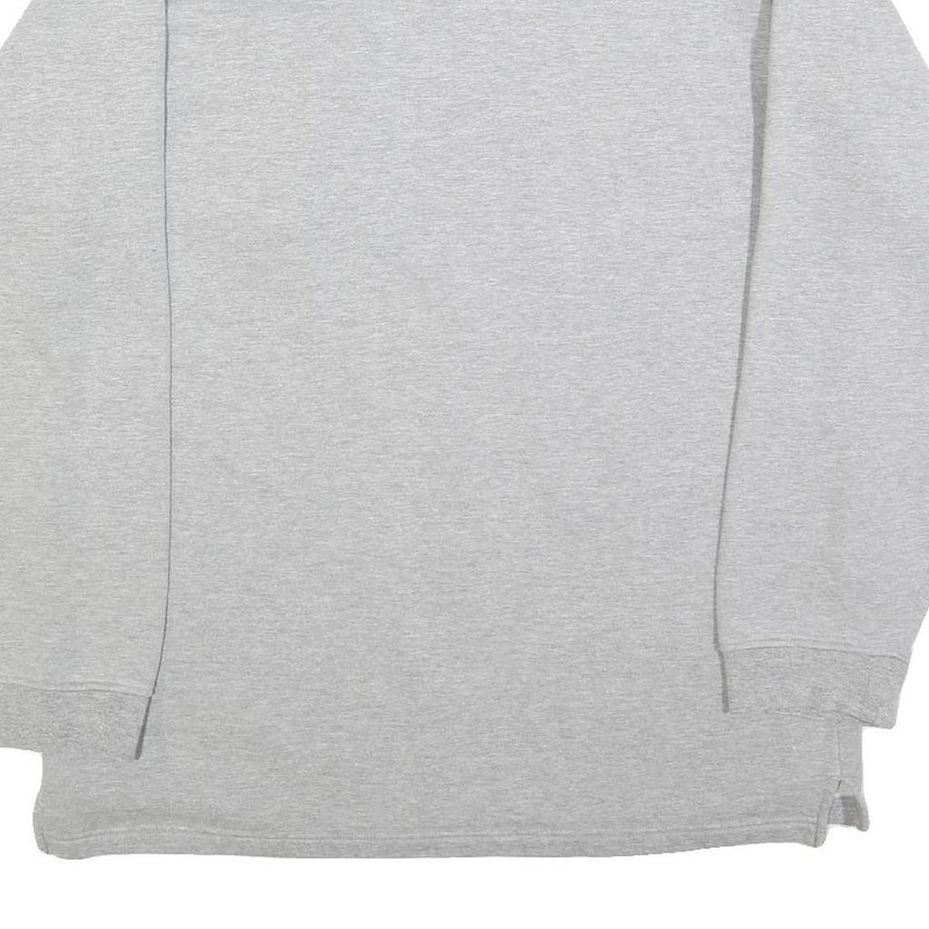 CHALET Mens Grey Cotton Blend Sweatshirt XL Collar Zip Pocket Casual Pullover