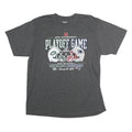 REEBOK Mens Grey AFC Divisional Playoff Game Graphic T-Shirt XL Short Sleeve