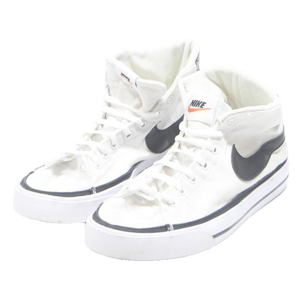 NIKE Blazer Mid Mens Trainers High Top Canvas White Black UK 8 Classic Retro
