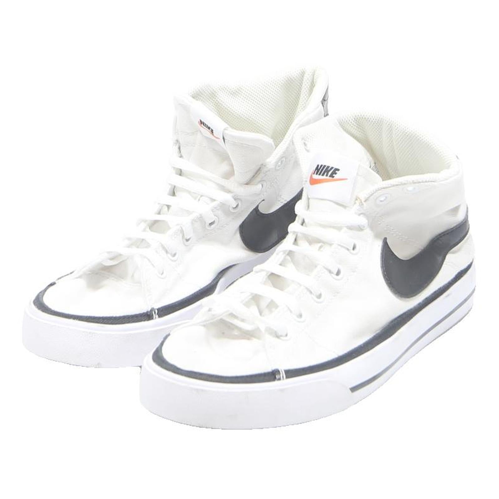NIKE Blazer Mid Mens Trainers High Top Canvas White Black UK 8 Classic Retro
