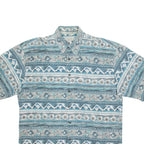HAPPY LIFE Mens Shirt Blue Fair Isle L