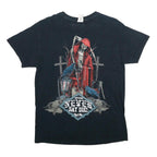 GILDAN Mens Black Never Say Die Tour Graphic T-Shirt M Short Sleeve Crew Neck