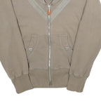 ADIDAS BY STELLA MCCARTNEY Womens Beige Cotton Blend Zip Jacket UK 8 Plain