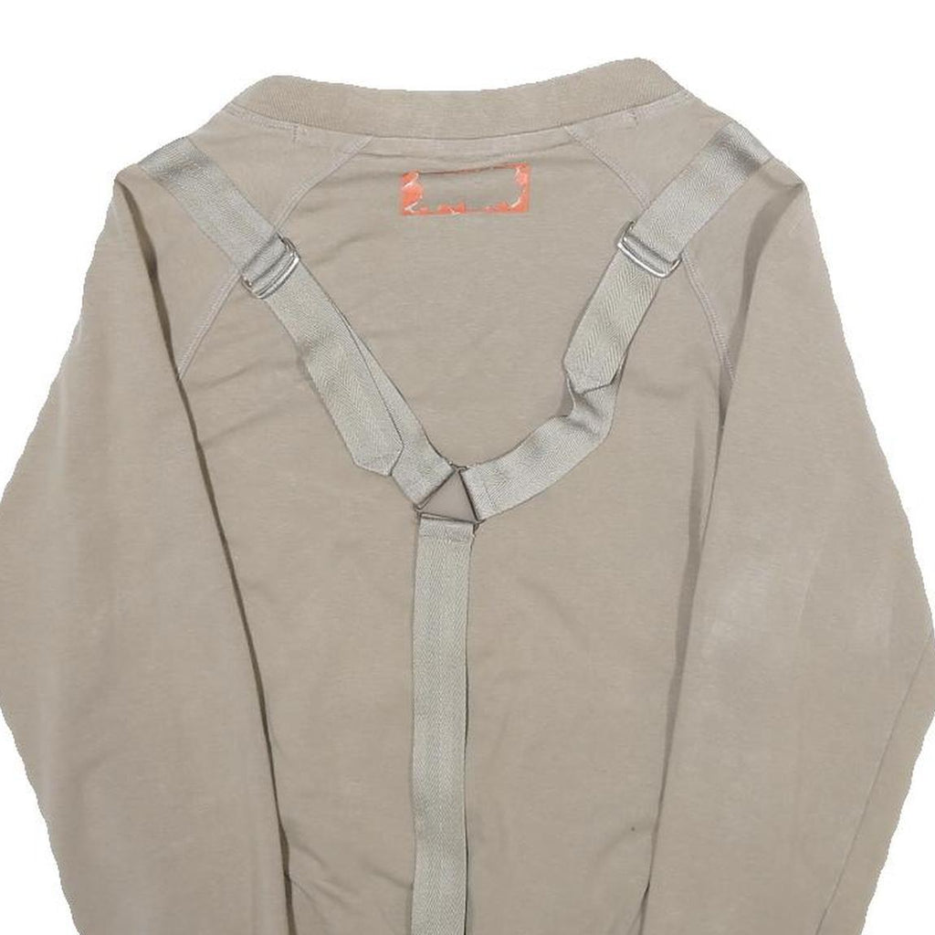 ADIDAS BY STELLA MCCARTNEY Womens Beige Cotton Blend Zip Jacket UK 8 Plain