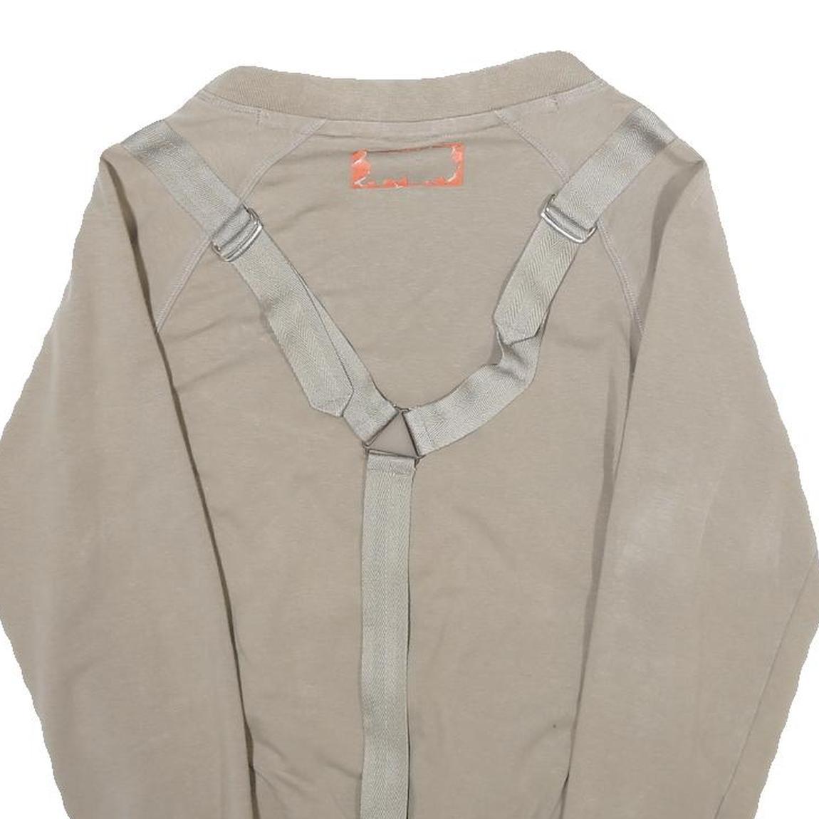 ADIDAS BY STELLA MCCARTNEY Womens Beige Cotton Blend Zip Jacket UK 8 Plain