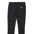 GUESS Womens Black Slim Skinny Denim Raw W27 L26 Jeans Zip Cotton Blend
