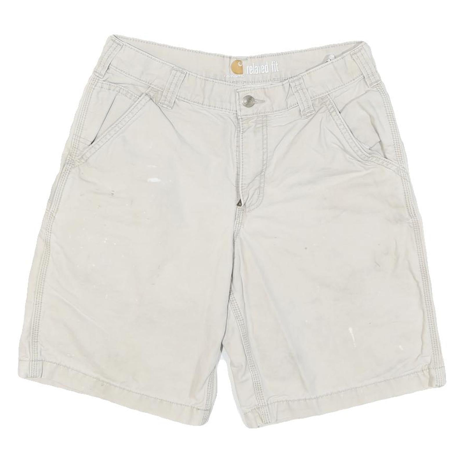 CARHARTT Mens Shorts Beige Casual Relaxed Fit M W31 Durable Cotton Blend